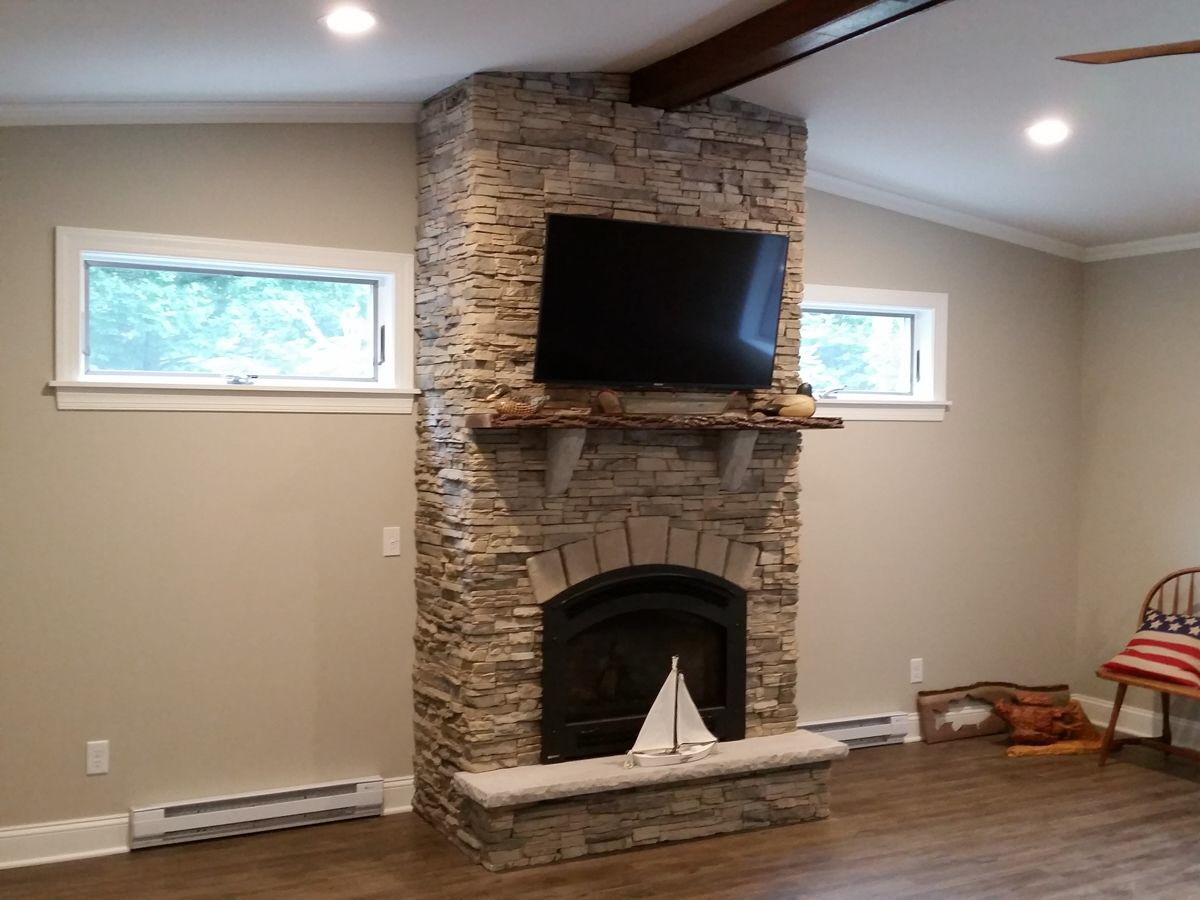 New fireplace and TV mount